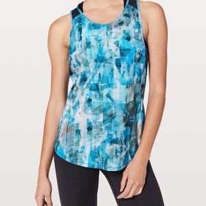 lululemon athletica Aqua Abstract Tank Top